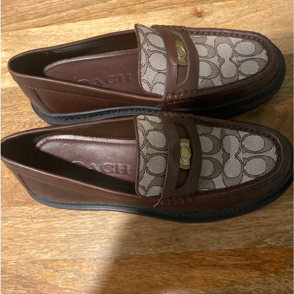 Coach Casual Cooper Loafer Signature Jacquard and Coin Size 9 - Picture 2 of 6